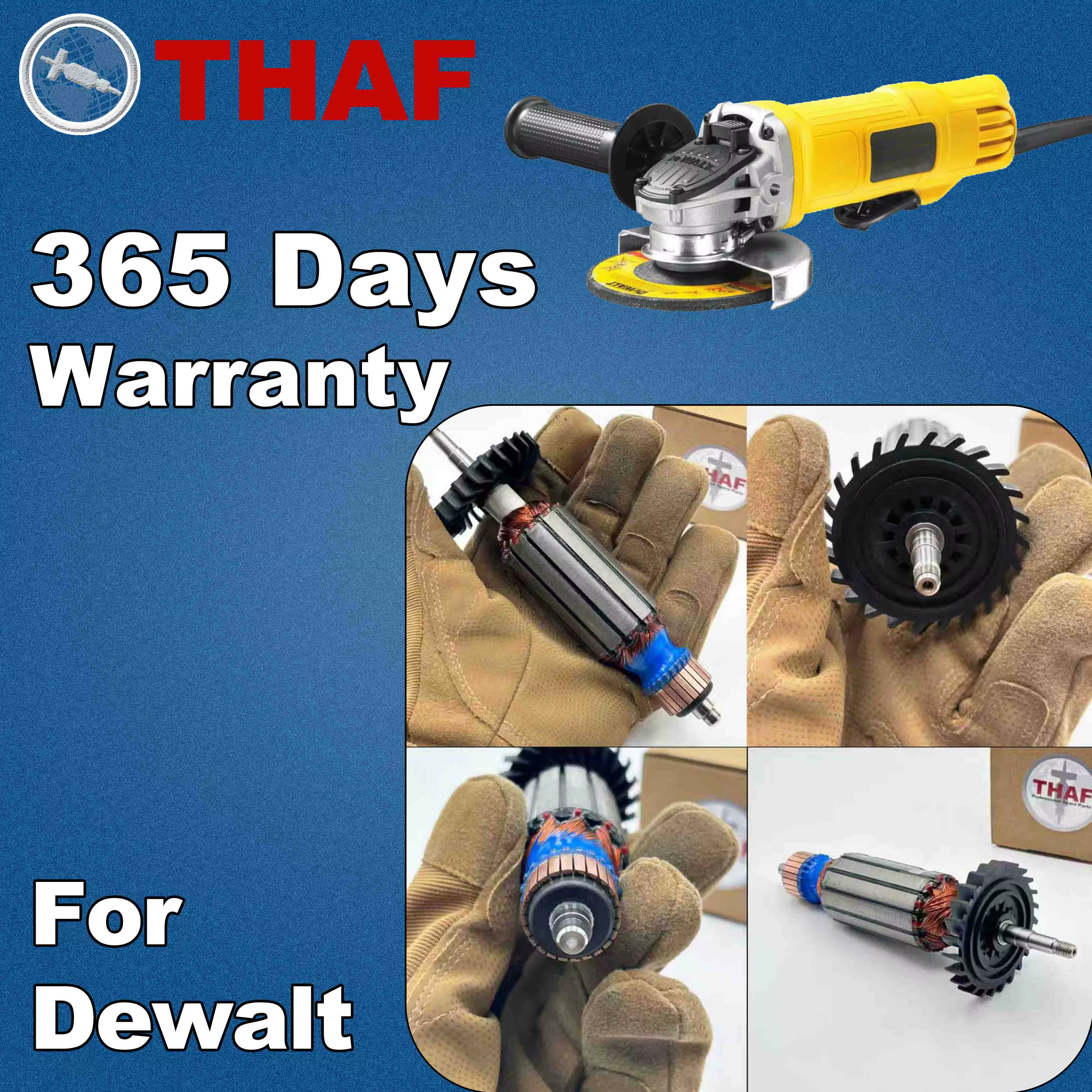 AC 220V 240V DWE8210S DWE8200S DWE8200T DWE8212S Induit Rotor pour DEWALT Meuleuse Angulaire Pièces de rechange