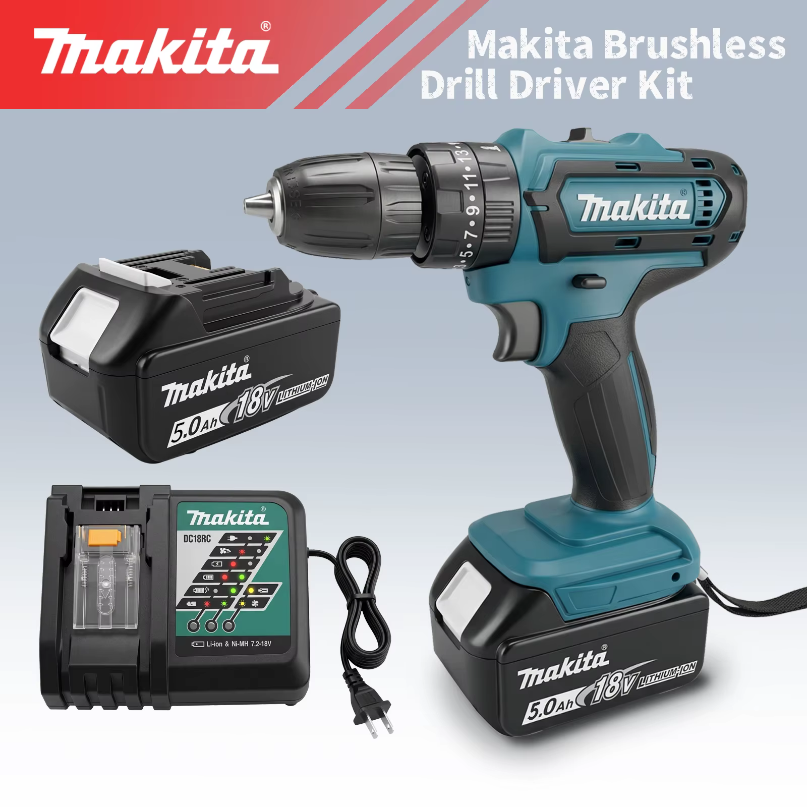 Batterie Makita 18V 5.0Ah Li-Ion LXT pour outils électriques Makita