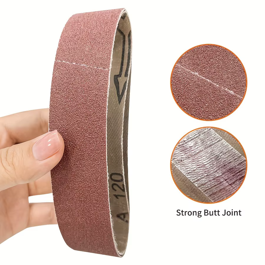 10 pièces de bandes abrasives 30 x 330 mm - Grains 60/80/120/240/400 - Pour ponçage