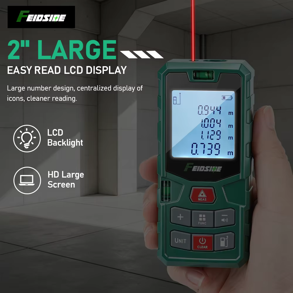 Télémètre laser rouge portatif FEIDSIDE 50M 120M