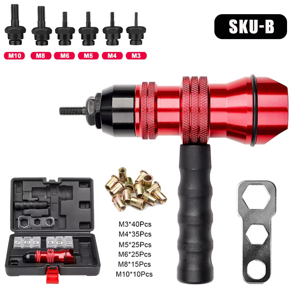 Adaptateur de rivetage de pistolet à écrou de rivet électrique M3 M4 M5 M6 M8 M10