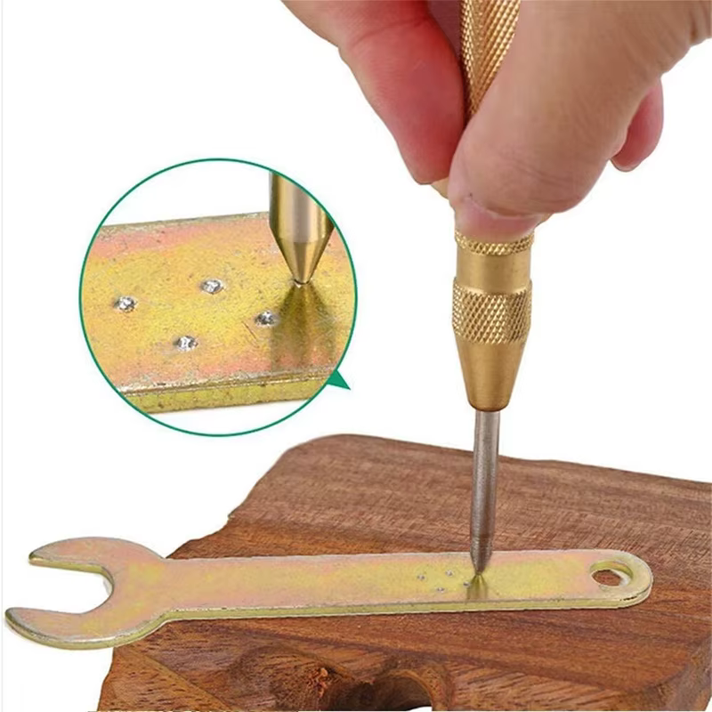 Poinçon central automatique 130MM, outil de forage à ressort réglable et solide, perforateur Mental pour le travail du bois, marqueur chargé, outils à main