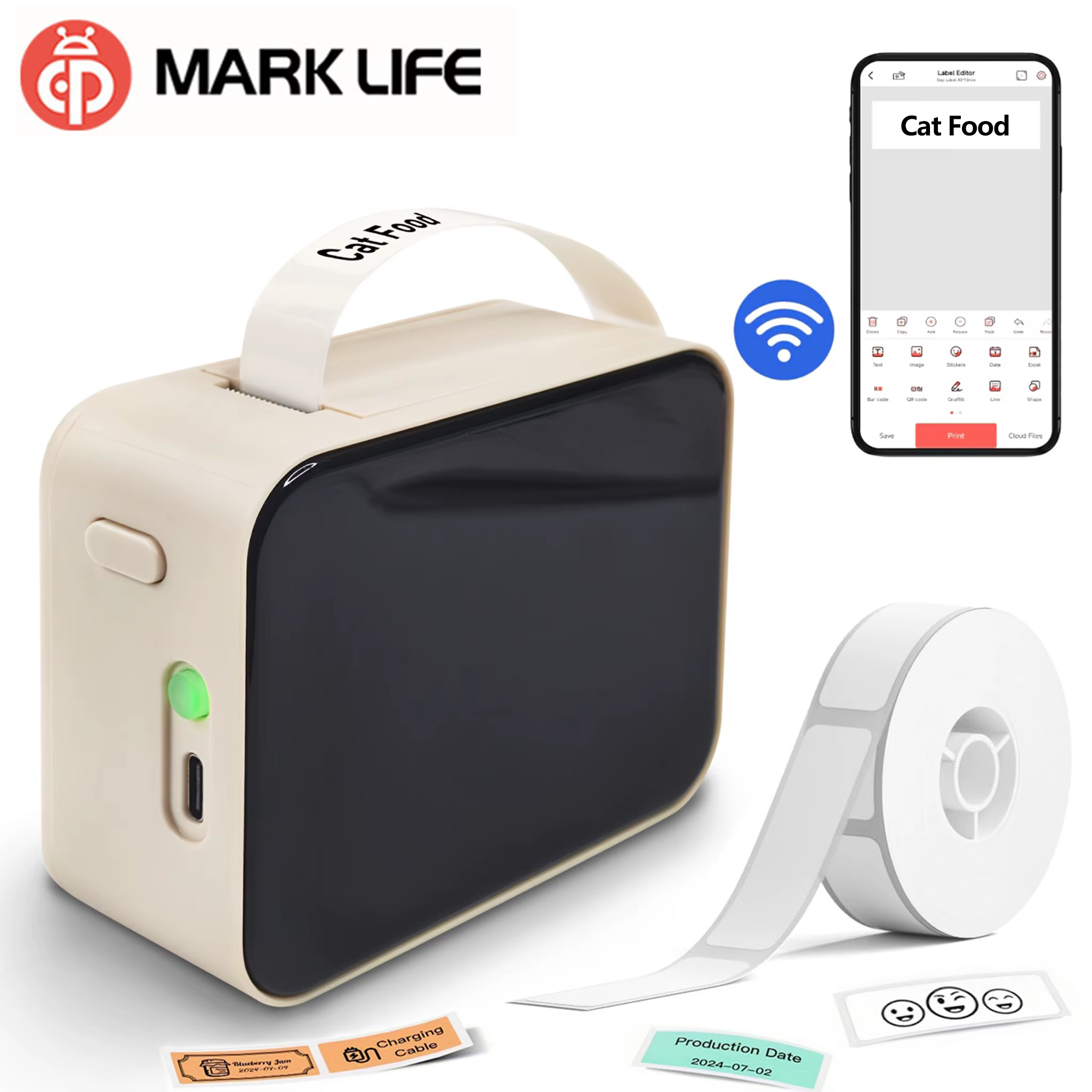 Imprimante d'étiquettes portable Marklife P15 Mini