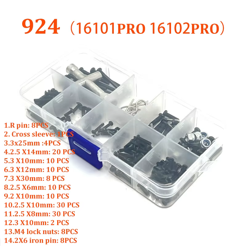 SCY 16101 PRO 16102 PRO RC pièces automobiles arbre tournant roulement d'engrenage tige de traction tasse de direction bras oscillant moteur pneu vis