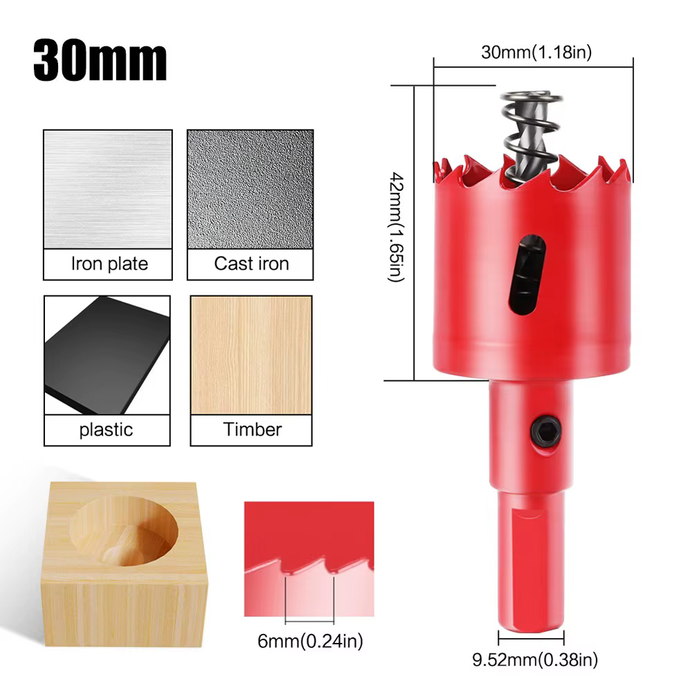 1 pièces Durable 15-200mm M42 scie cloche bimétallique HSS acier bricolage ouvre-trou