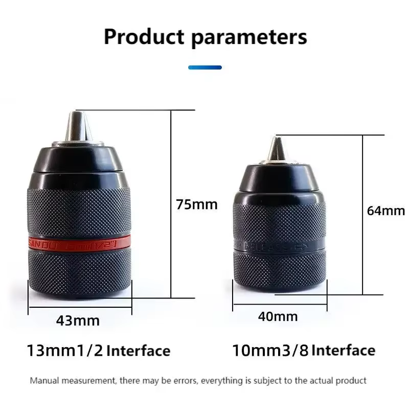 Mandrins de forage en métal robuste 1/2-20UNF 10mm 13mm