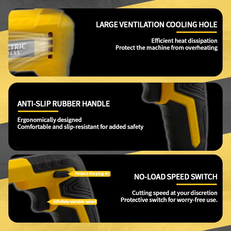 Scie alternative électrique de déesse 3000W pour la broche de batterie Dewalt 20V Outil