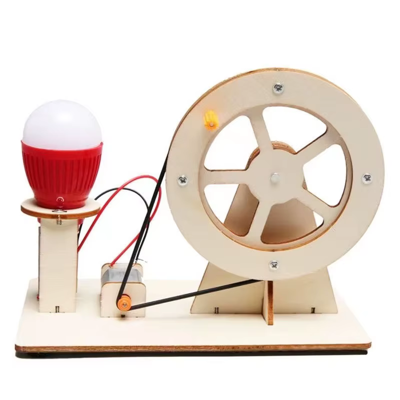 Générateur à main en bois pour enfants, jouet scientifique, Gadget de technologie STEM drôle, Kit de physique, jouets éducatifs pour enfants, jouet d'apprentissage, bricolage