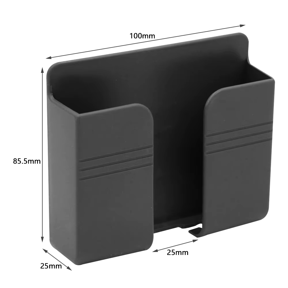 Boîte de rangement murale multifonction sans poinçon, 4/2/1 pièces, organisateur de télécommande TV, prise de téléphone portable montée, support de charge