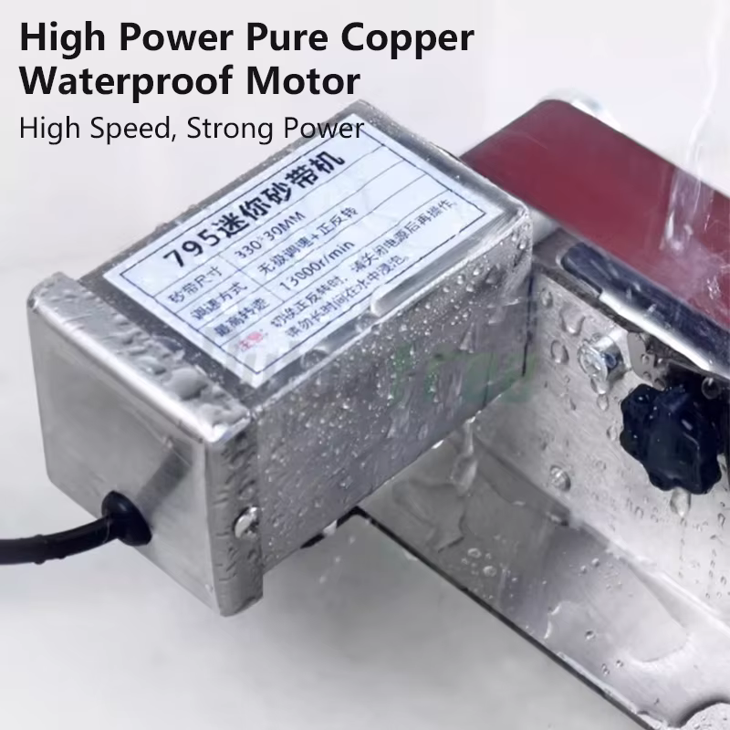 Ponceuse à bande électrique refroidie à l'eau