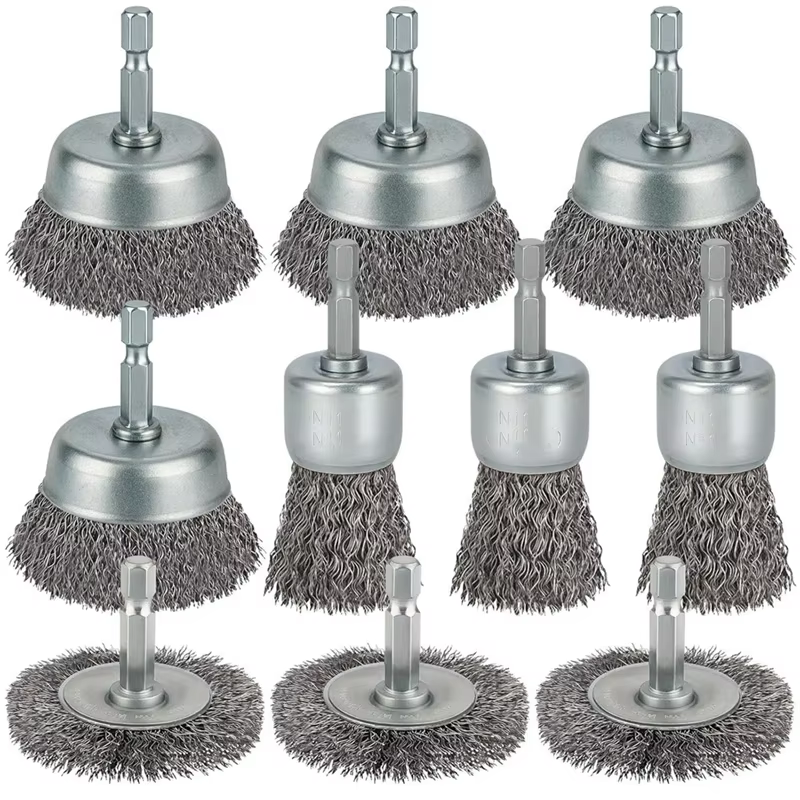 Brosse métallique pour perceuse BSEVB-10 pièces