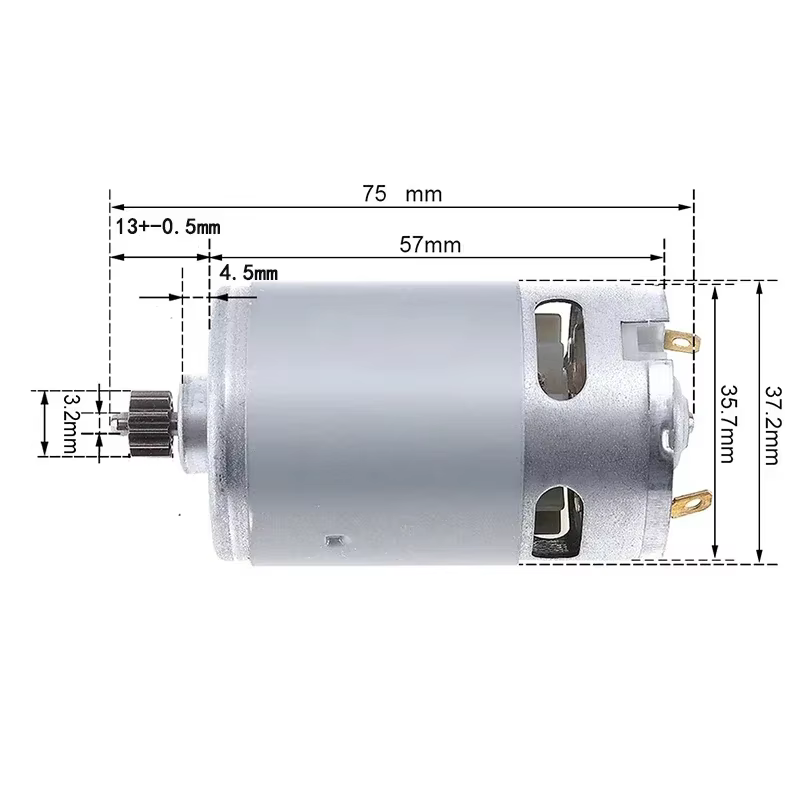 Moteur à engrenages DC 9.6V 12V 14.4V 16.8V 18V 21V RS-550 pour Makita pour DeWalt pour Bosch pour Milwaukee
