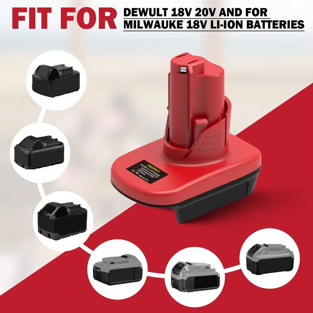 Adaptateur DM12M12 pour outils électriques Milwaukee 12V