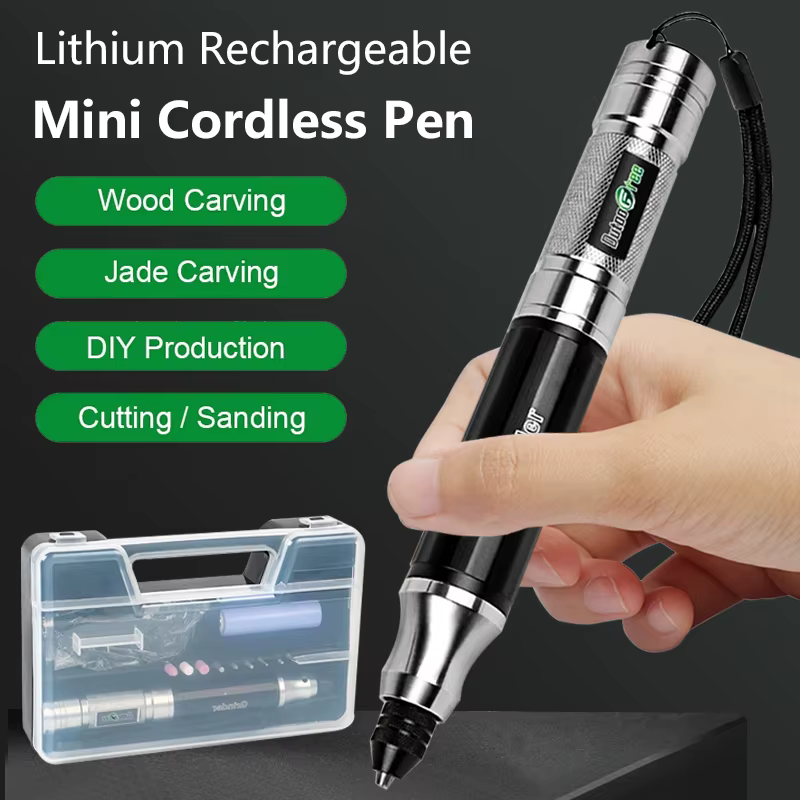 Mini perceuse électrique sans fil 3.7V, meuleuse graveur stylo meuleuse mini perceuse électrique outil lointain rectifieuse 35W