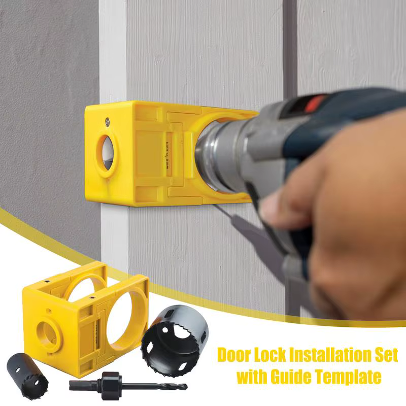 Kit de perçage de bouton de porte 1-3/8 "- 1-3/4"