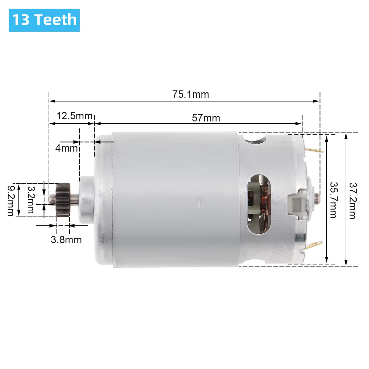 Moteurs RS550 DC 10.8V/12V/14.4V/16.8V/18V/21V/25V