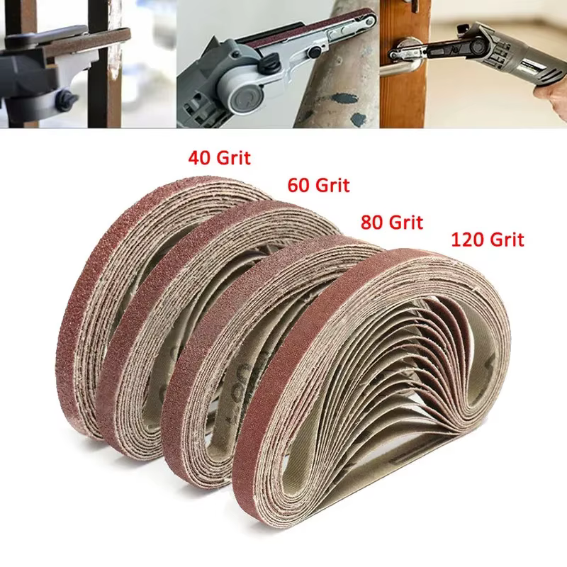 10 pièces de bandes abrasives pour ponceuse à bande