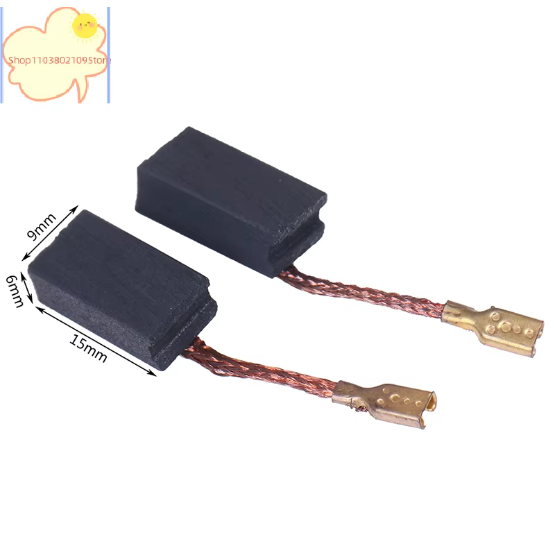 【HT】 2 pièces/lot de brosses à charbon pour meuleuse d'angle 6x 9 x 15mm
