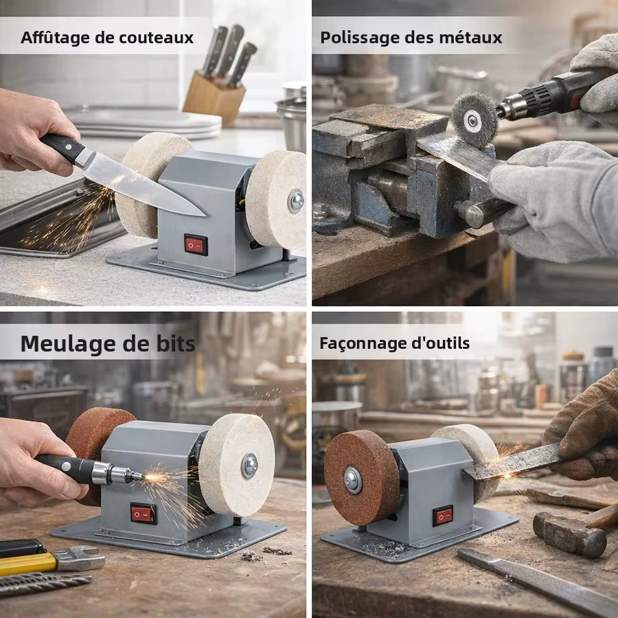 Mini meuleuse électrique de table