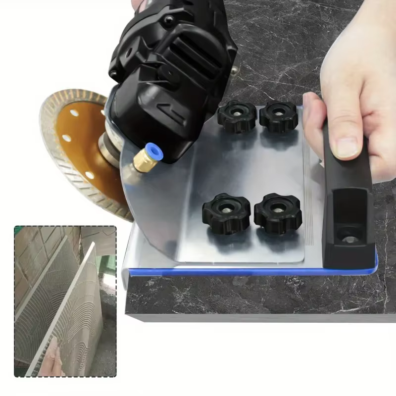Support pour meuleuse d'angle pour carreaux, outil de chanfreinage à 45 degrés pour la découpe de carreaux, céramiques et pierres, avec support de chanfreinage