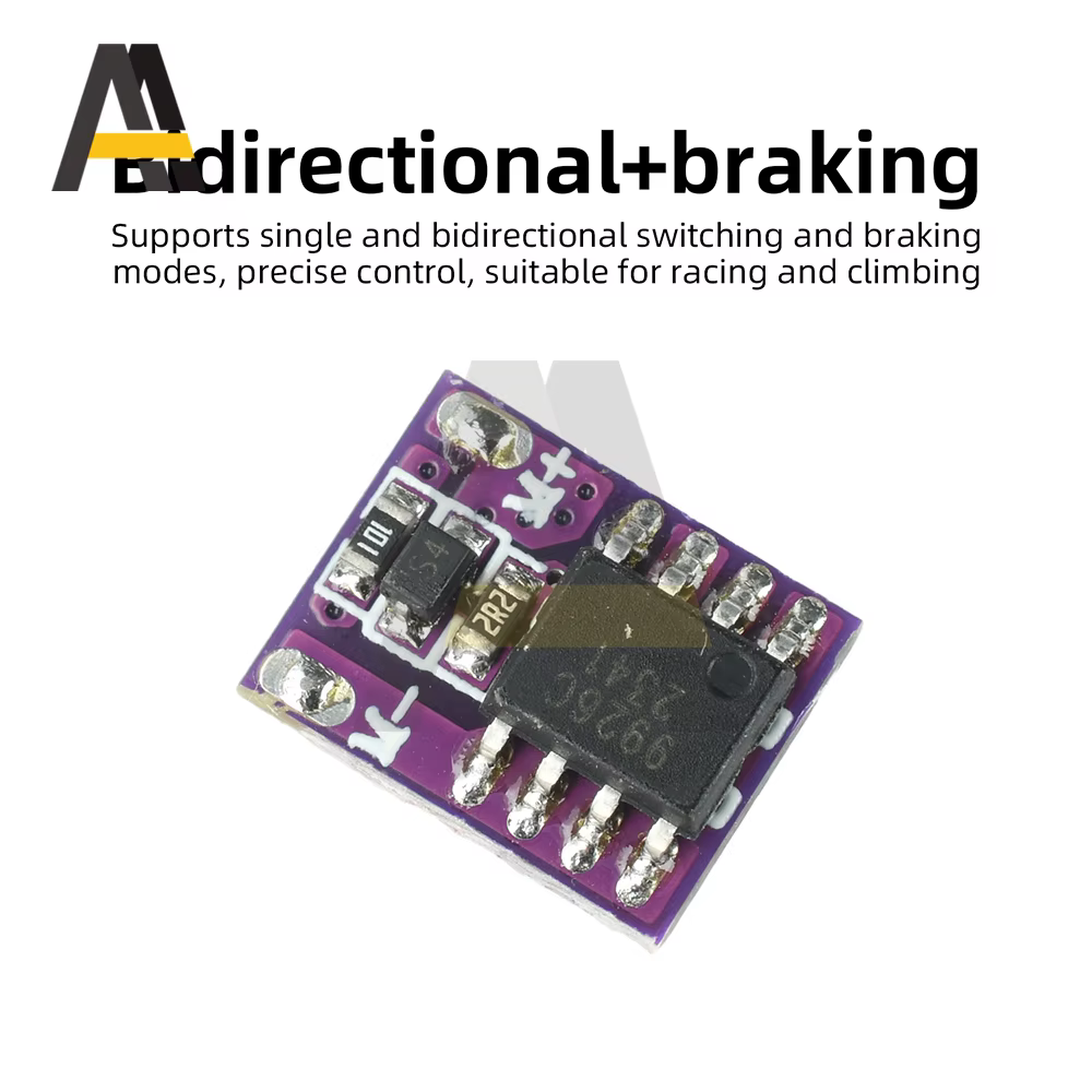 Mini ESC brossé pour modèles RC, modes bidirectionnel et unidirectionnel, ultra compact, léger, pour robots DIY, chars, véhicules à chenilles