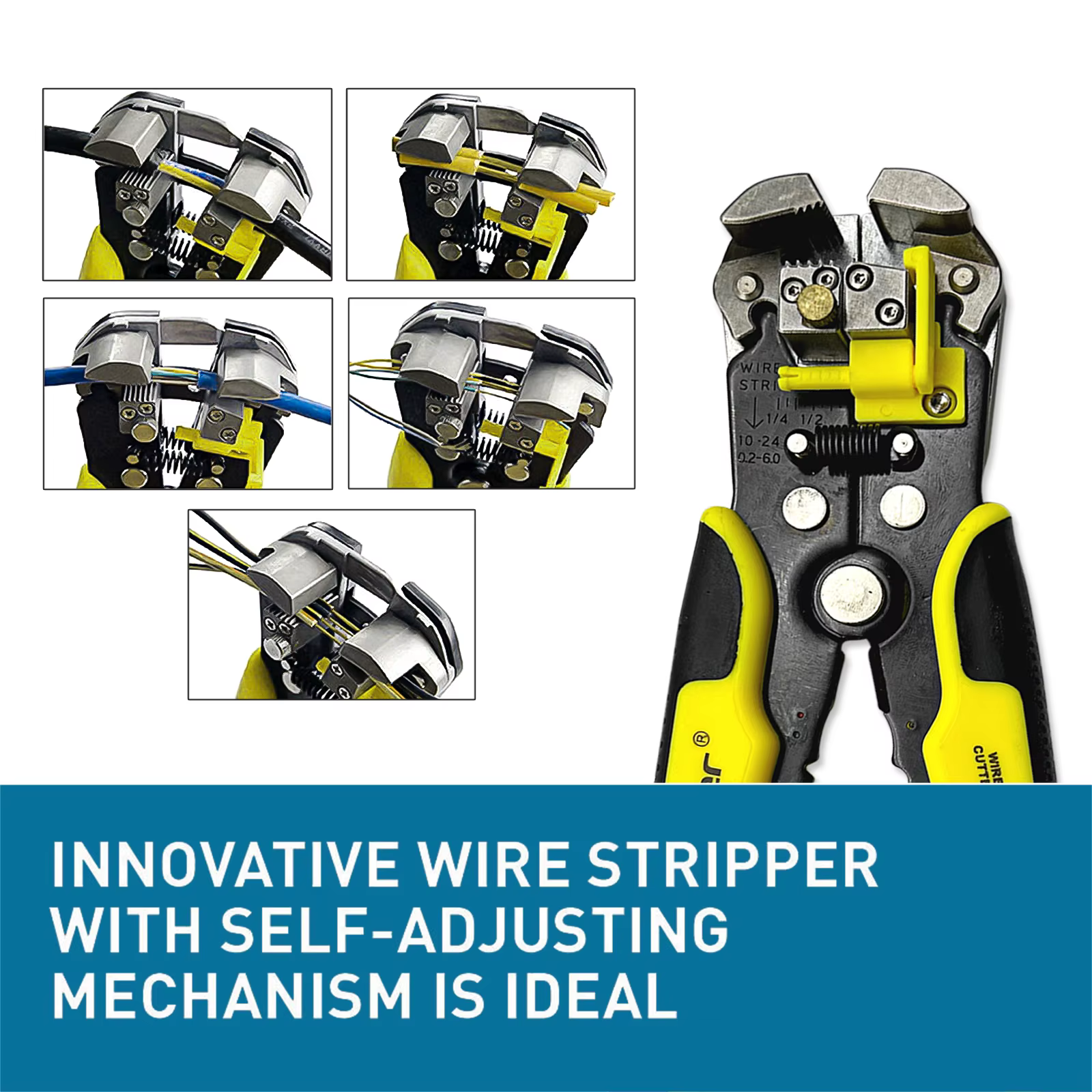 Professionnel Électricien Fil Outil Câble Fil Stripper Cutter Sertisseur Automatique Sertissage Pince À Décaper