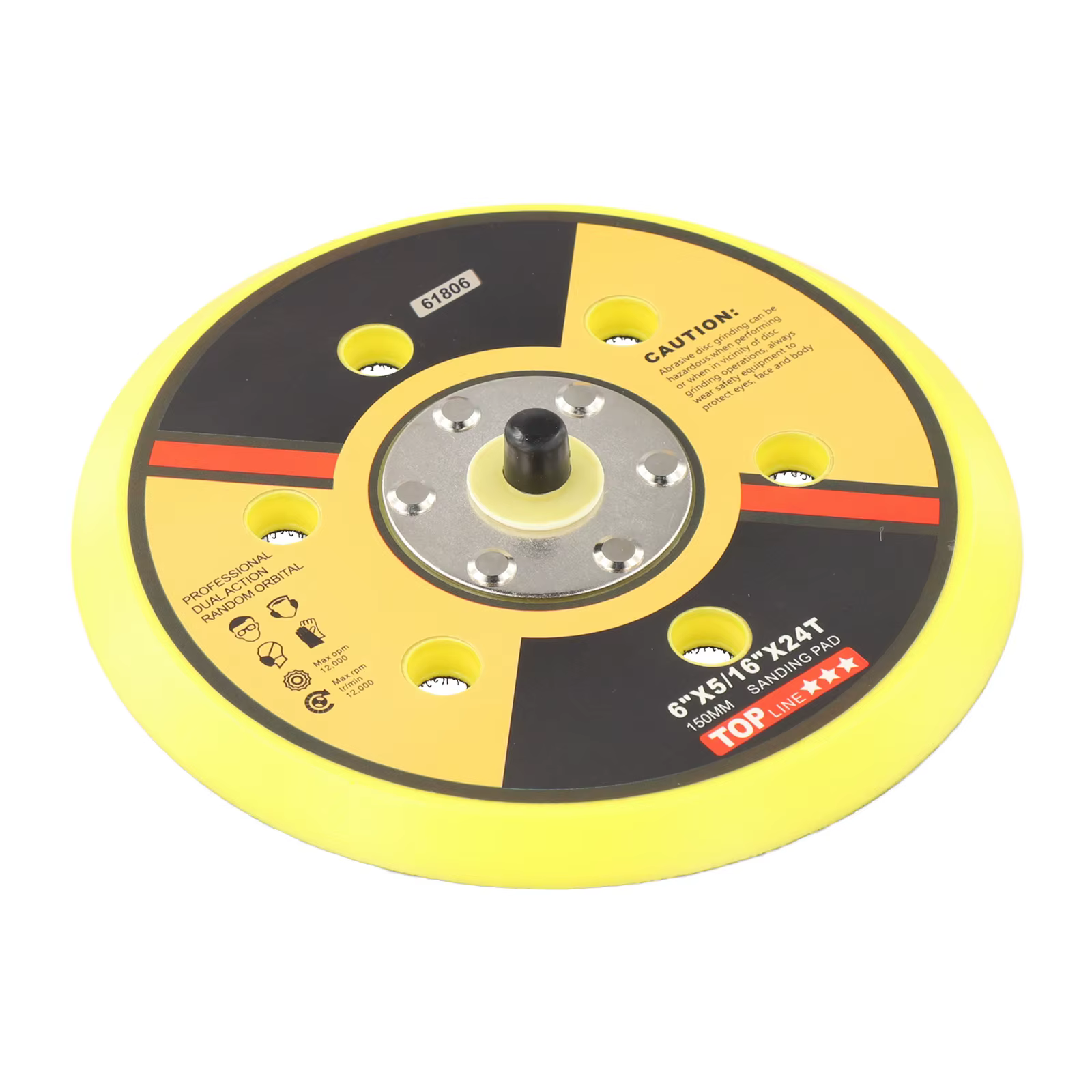 Plaque de support de 6 pouces pour disque de ponçage et polissage