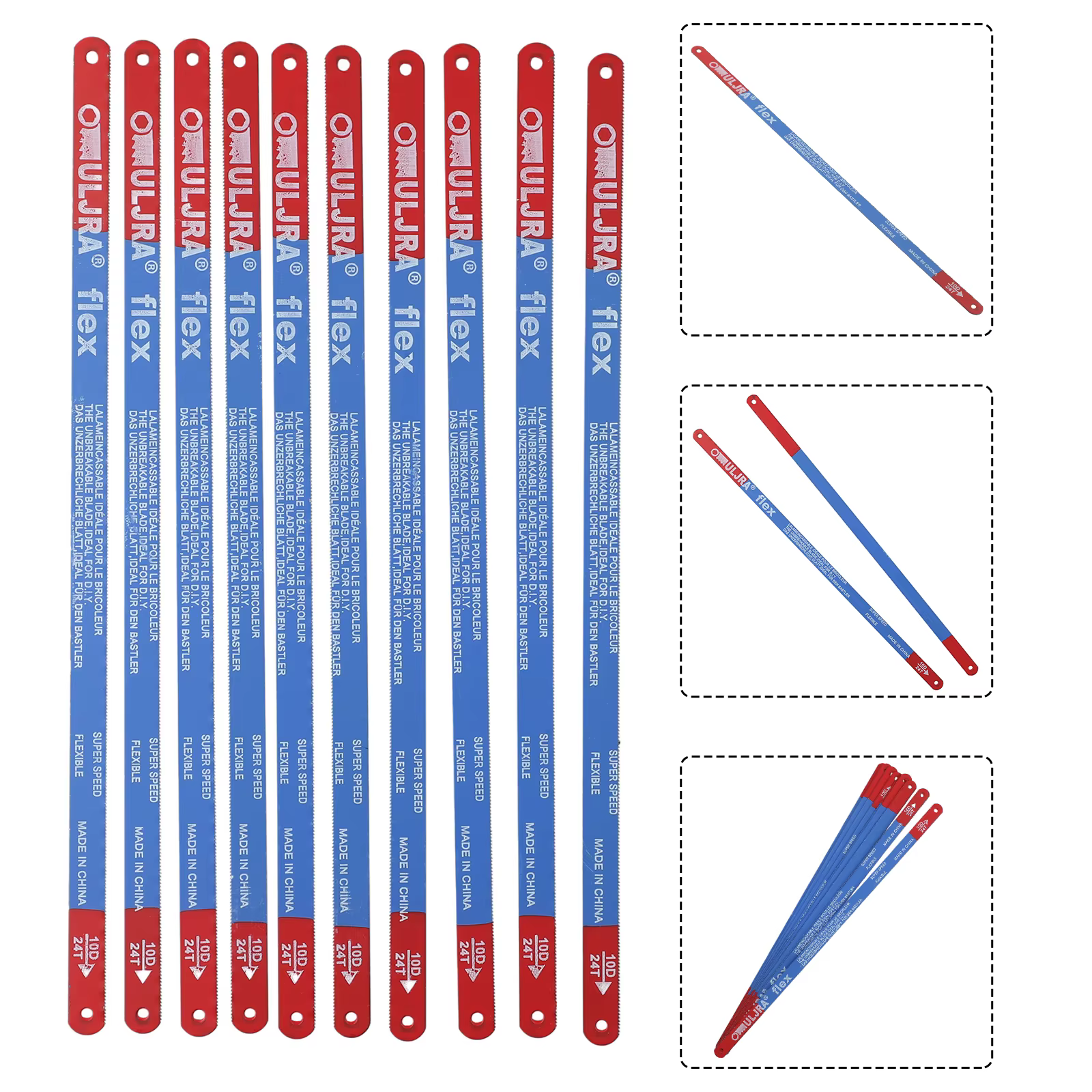 10 pièces/ensemble 14T/18T/24T lame de scie à métaux 300mm M35 lames