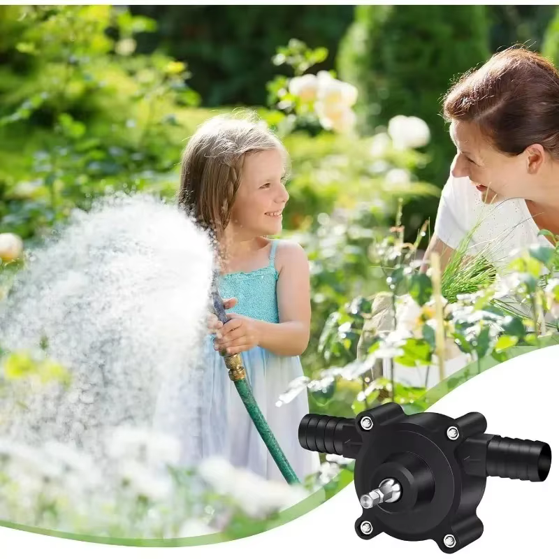 Pompe à eau électrique portable auto-amorçante pour transfert de liquides (huile, eau) pour maison, jardin et extérieur