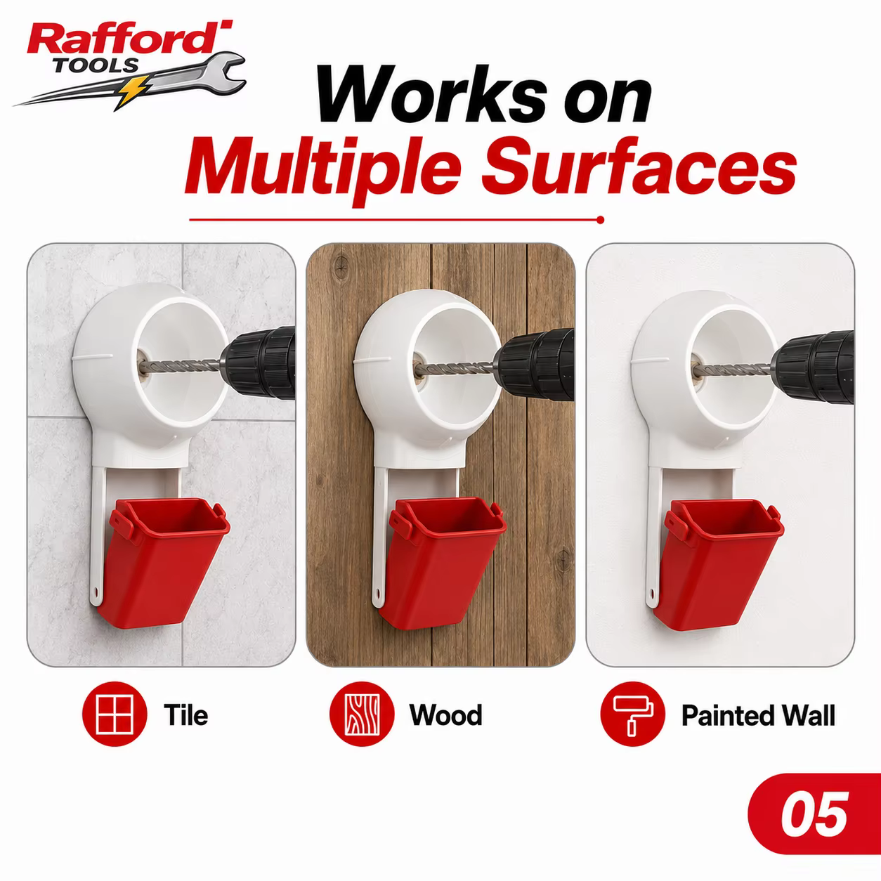 Rafford 1 pièce Boîte de collecte de poussière pour perceuse