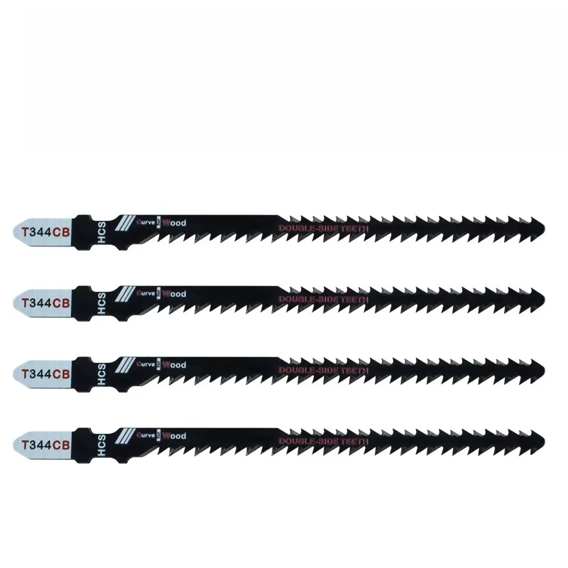 Lames de scie sauteuse double face T344Cb (lot de 4/8) pour une coupe courbe efficace