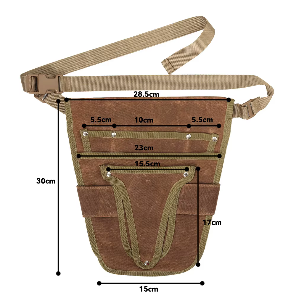 Ceinture porte-outils de jardin en toile robuste avec plusieurs poches, petite pochette pour outils de jardinage en extérieur
