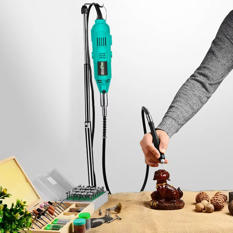 Meuleuse à arbre flexible souple avec poignée de mandrin de perceuse