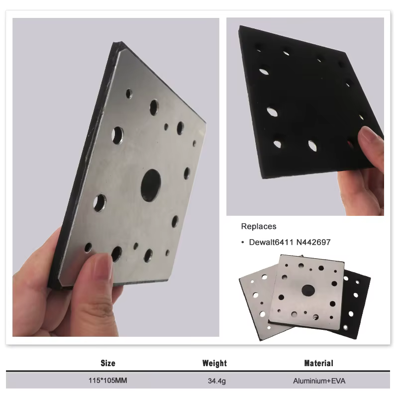 2 Pack 105*115mm N442697 Remplacement Ponceuse Pad Support Plaque Assemblage pour DWE6411 DWE6411-AR DWE6411-B2 FEUILLE ORBITAL SANDER