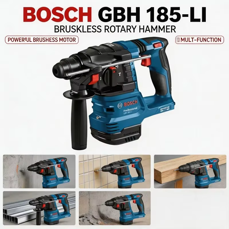 Marteau perforateur sans fil Bosch GBH185-LI Professional : puissance fiable pour le perçage du béton quotidien et les réparations domestiques intensives