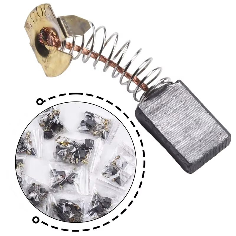 Ensemble de 60 pièces de 10 types de kits de remplacement de balais de carbone pour la réparation et l'entretien des