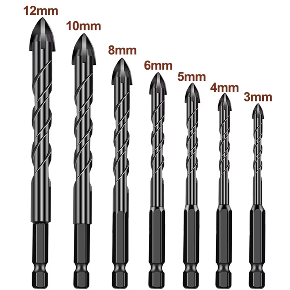 Forets hexagonaux de carbure de Quatre-cannelure de peu de perceuse de 3/4/5/6/8/10/12MM pour le bois