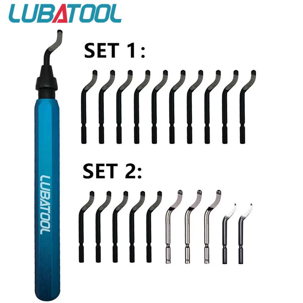 LUBATOOL Outil d'ébavurage avec 11 lames en acier HSS