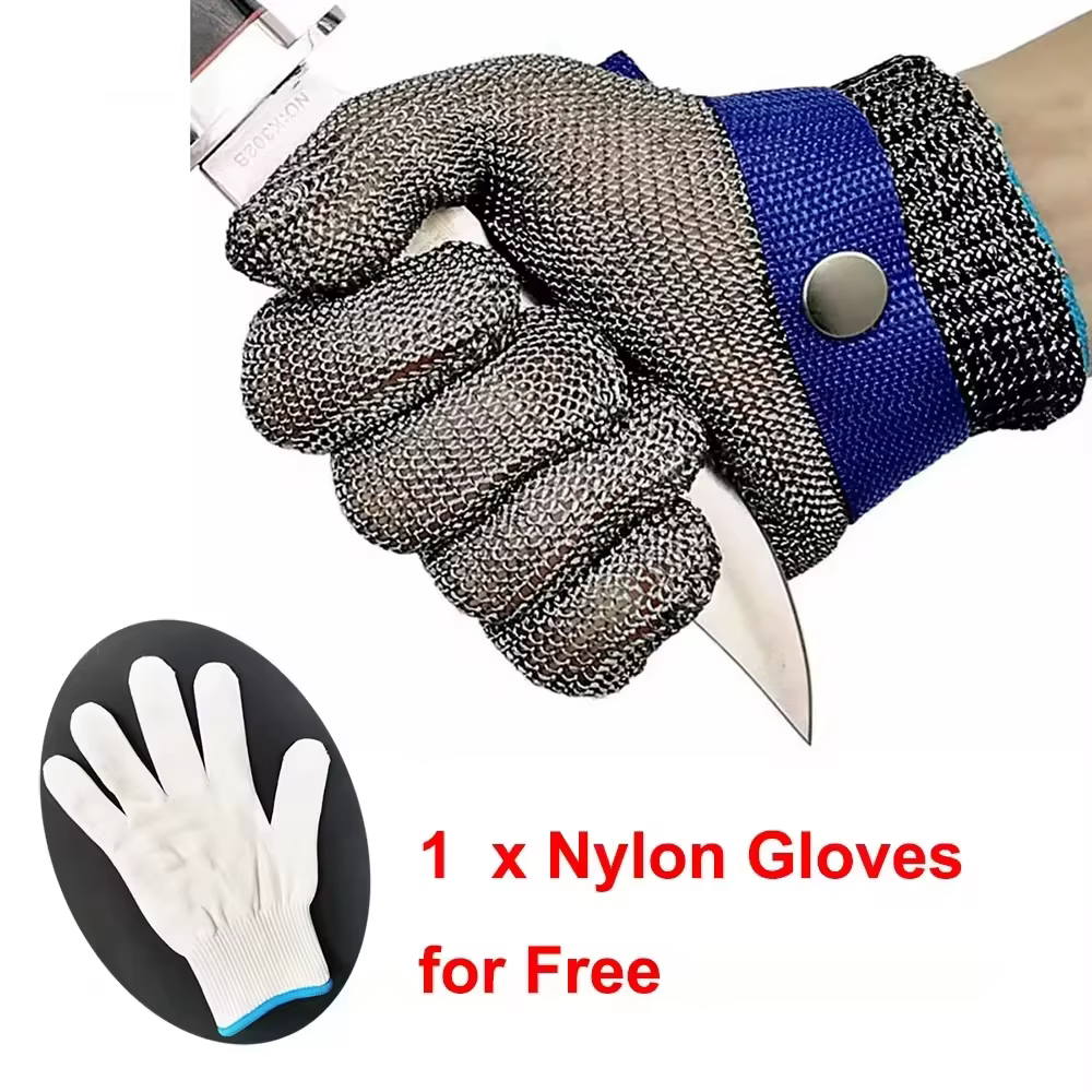 Gants de sécurité Anti-coupure en acier inoxydable
