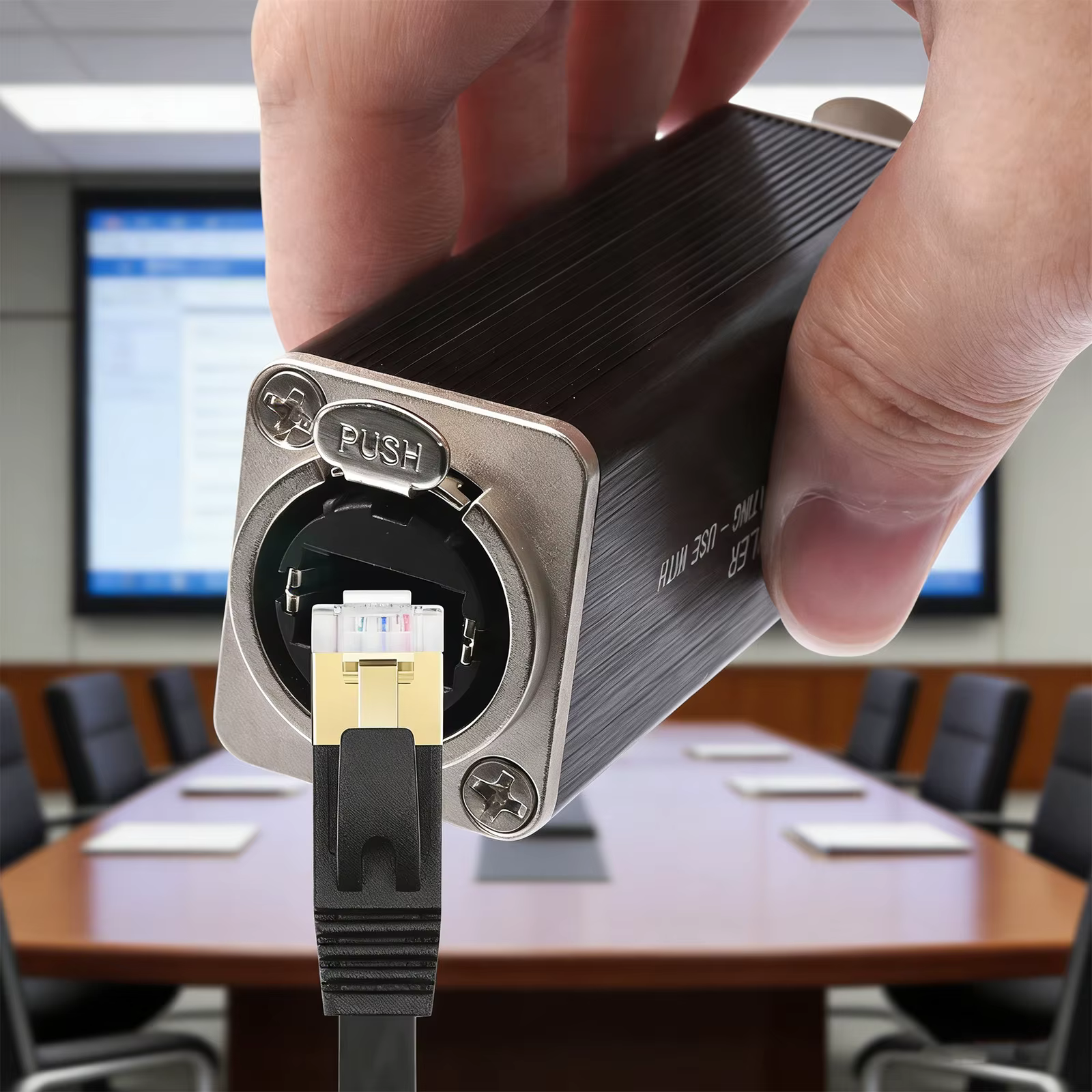 Connecteur RJ45 femelle-femelle en ligne avec système de verrouillage à ressort reconnu, coupleur Ethercon pour extensions de câbles