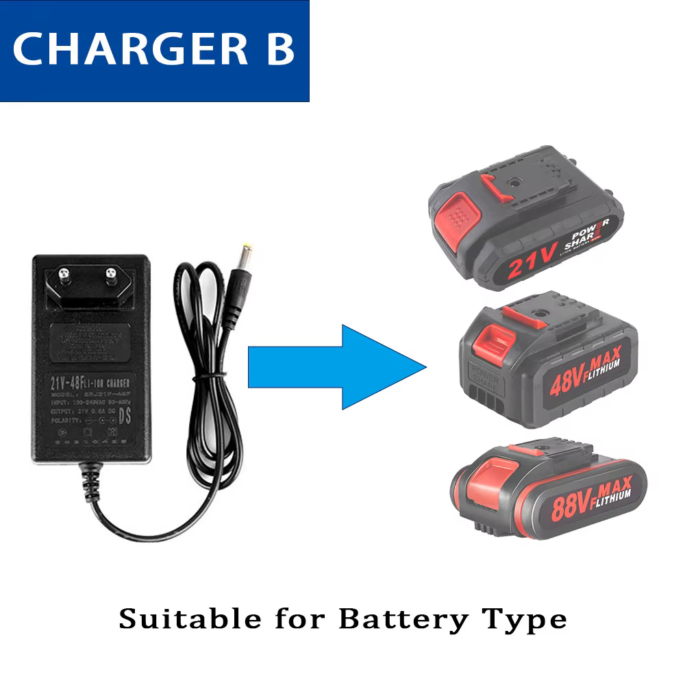 Chargeur de Batteries EU/US/UK pour scies électriques/perceuses électriques/clé électrique/broyeurs d'angle