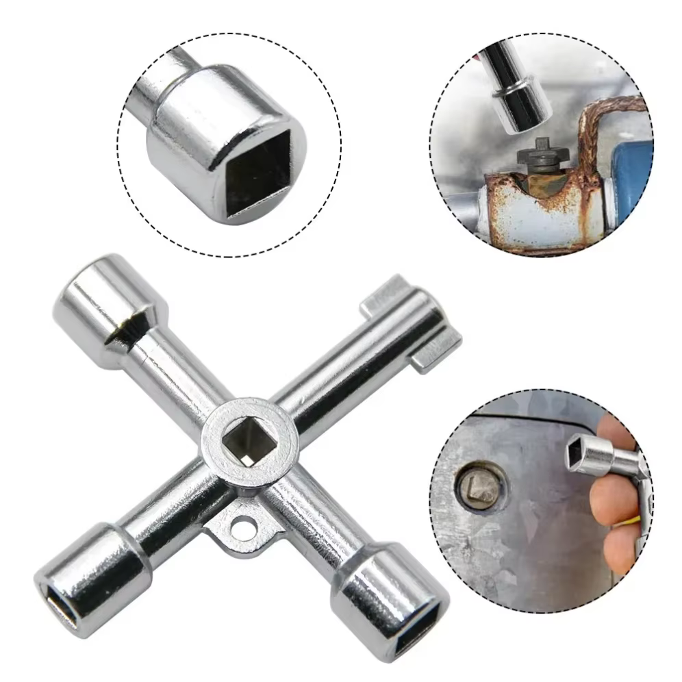 Tournevis multifonctionnel 4-en-1 portable en argent