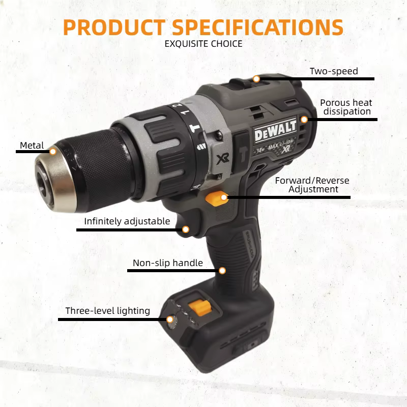 Perceuse-visseuse compacte sans balais DEWALT DCD791 : Une outillage électrique sans fil rechargeable multifonctionnel pour des applications polyvalentes