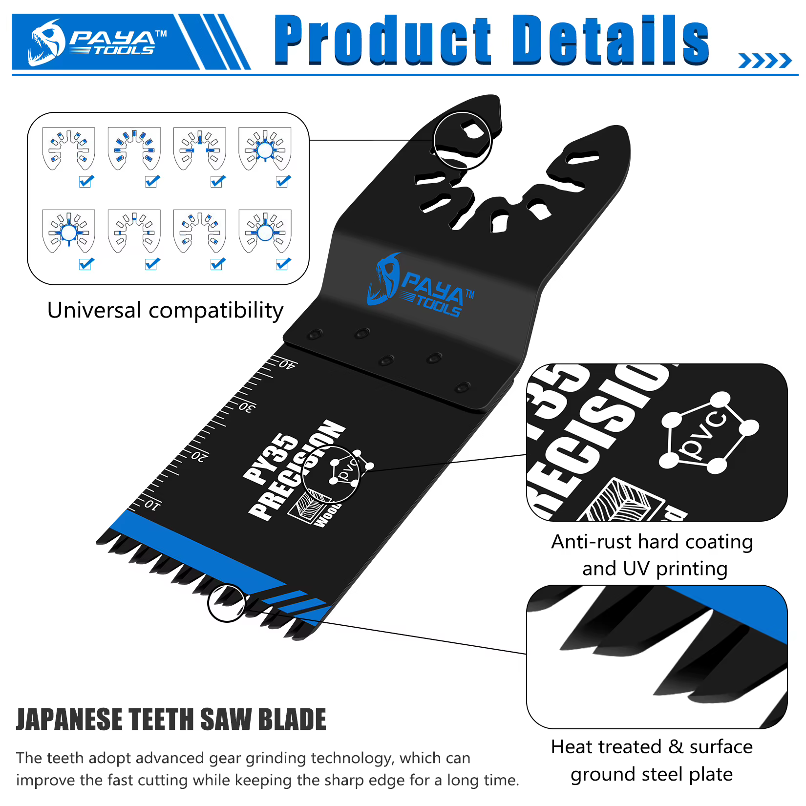 Lames de scie oscillante japonaises PAYA