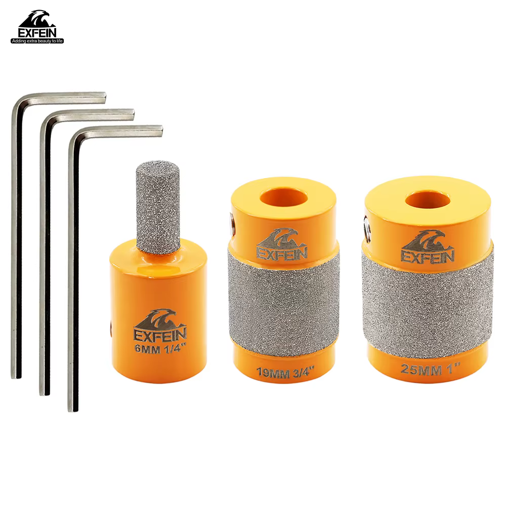 Kit d'embouts de meulage diamantés pour verre