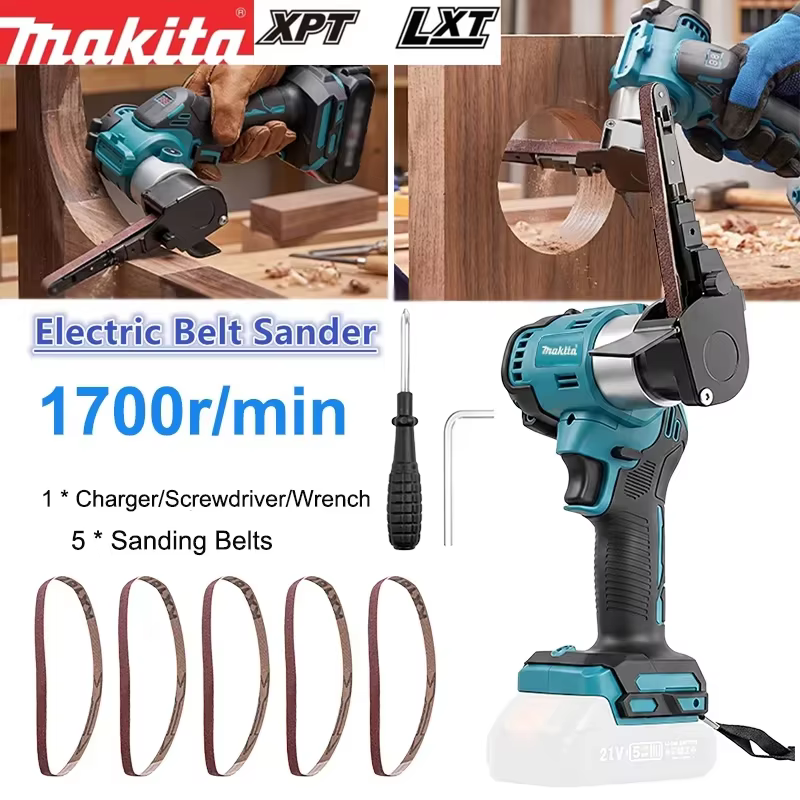 Mini ponceuse à bande électrique sans fil Makita