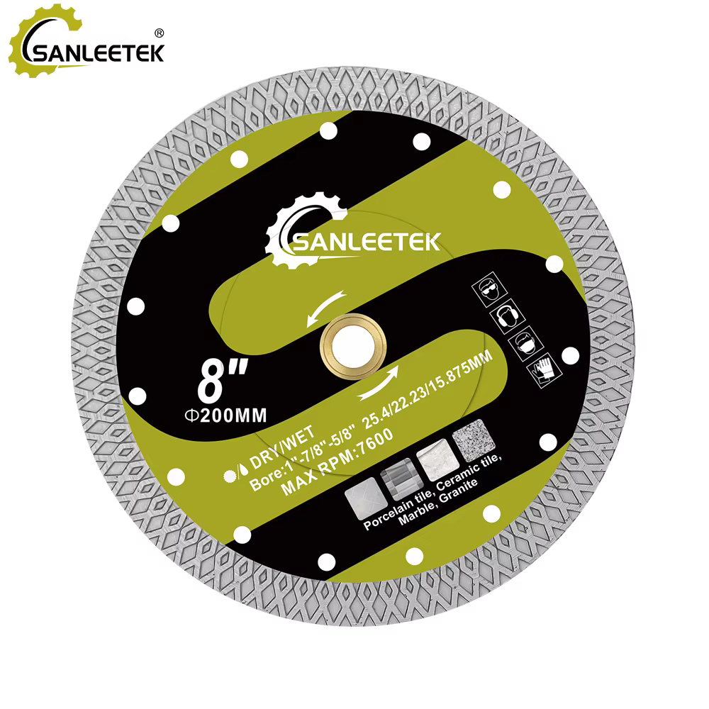 SANLEETEK Lame de scie diamantée pour carrelage 200 mm