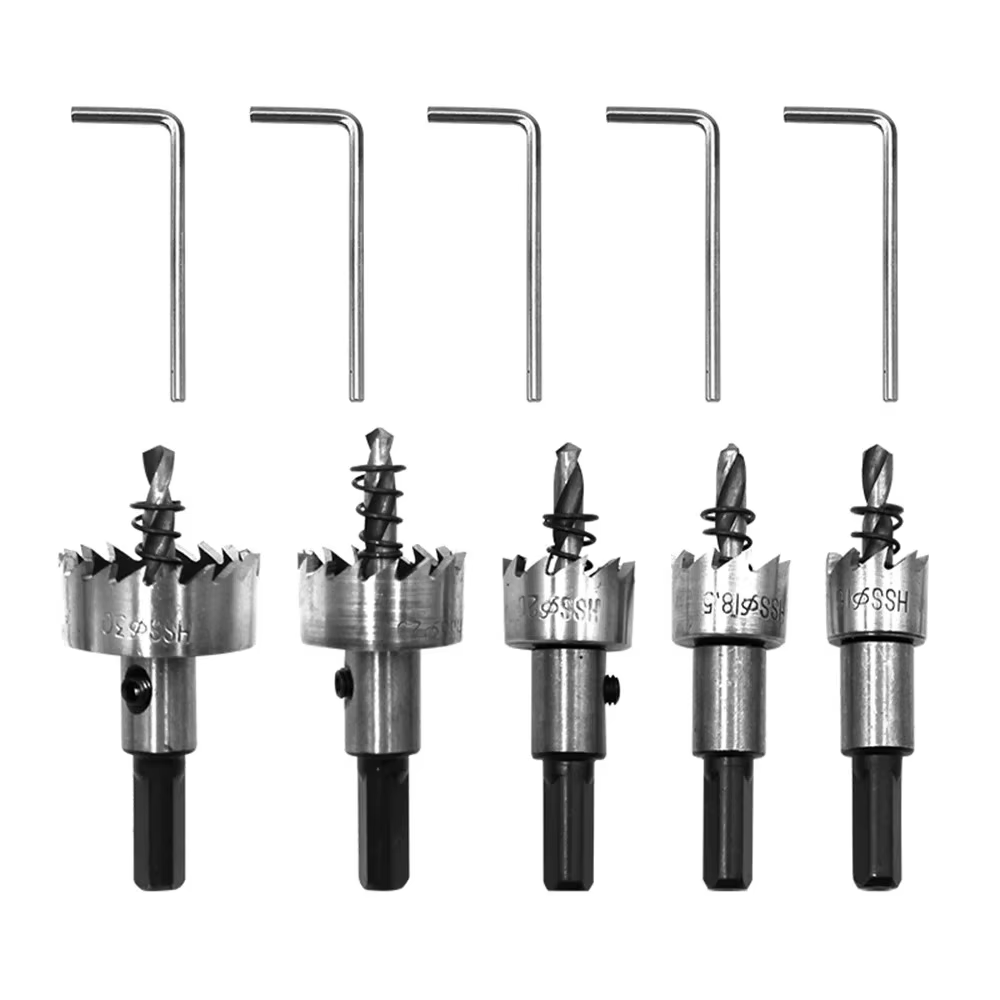 JENTORIX 5 pièces, ouvre-trou en acier rapide de 16-30 mm