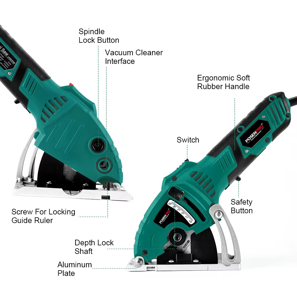 Mini scie circulaire électrique 600W