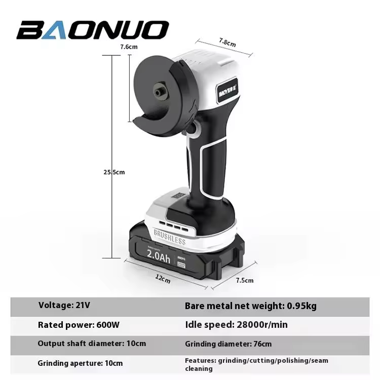 Meuleuse d'angle portative haute vitesse 600W 28000 tr/min